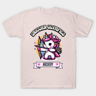Archery Unicorn Olympics 🦄 - Aim High! T-Shirt