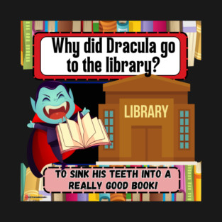 Dracula March is Reading Month Funny Joke T-Shirt T-Shirt