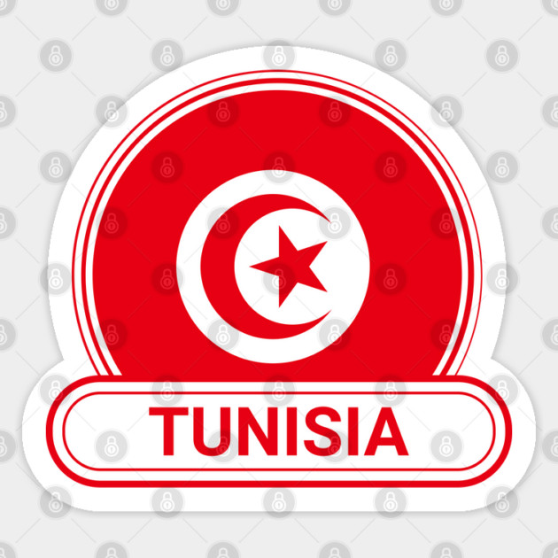 Tunisia Country Badge - Tunisia Flag Sticker by Yesteeyear