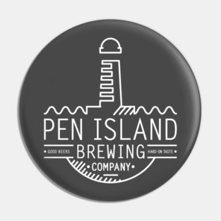 Pen Island Brewing Company Wire Frame Reverse Logo Pin