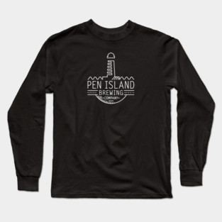 Pen Island Brewing Company Wire Frame Reverse Logo Long Sleeve T-Shirt
