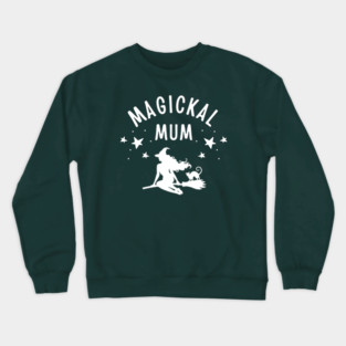 Magickal Mum Witch and Cat Mother's Day Cheeky Witch® Crewneck Sweatshirt