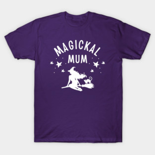 Magickal Mum Witch and Cat Mother's Day Cheeky Witch® T-Shirt