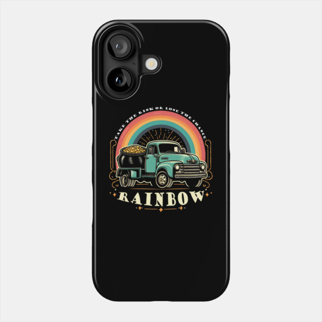 Vintage Truck Rainbow – Retro Motivational Adventure Artwork Phone Case by MakerMind8.2