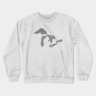 Great Lakes Map Design Crewneck Sweatshirt