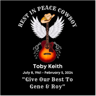 Toby Keith Tribute Memorial Posters and Art