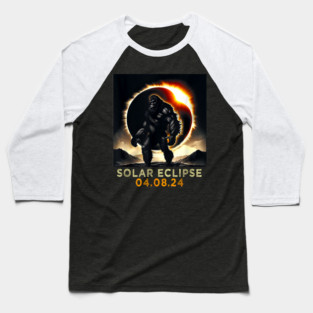 Solar Eclipse 2024 Bigfoot, April 8 2024, Astronomy, Celestial, Eclipse Lover, Eclipse Event 2024 Baseball T-Shirt