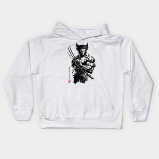 Mutant samurai sumi e Kids Hoodie