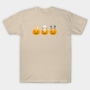 Halloween pumpkin dogs T-Shirt