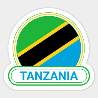 Tanzania Country Badge - Tanzania Flag Sticker