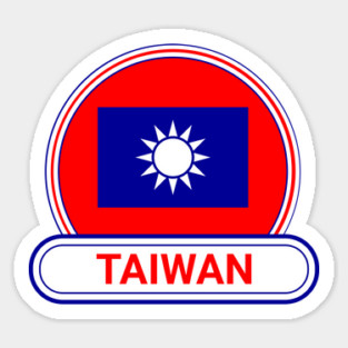 Taiwan Country Badge - Taiwan Flag Magnet