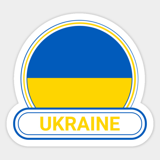 Ukraine Country Badge - Ukraine Flag Magnet by Yesteeyear