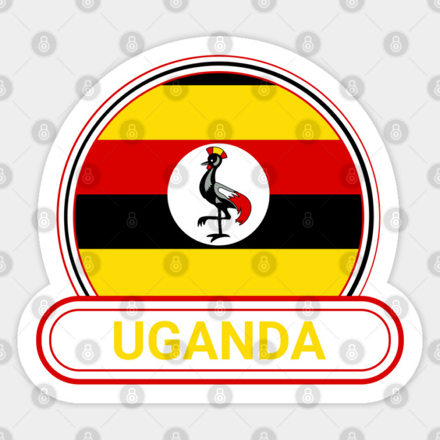 Uganda Country Badge - Uganda Flag Sticker by Yesteeyear