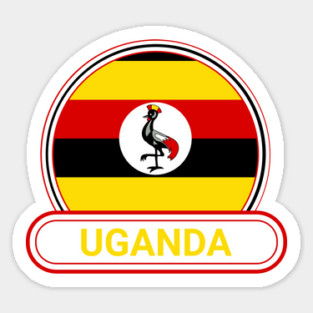 Uganda Country Badge - Uganda Flag Magnet