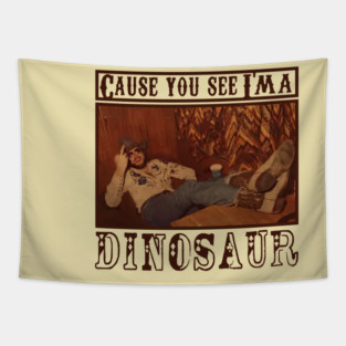 hank williams jr vintage - dinosaur Tapestry