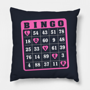 Vintage Bingo Lover Queen Love Bingo Pillow