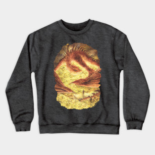Smaug the Dragon - Tolkien illustration Crewneck Sweatshirt