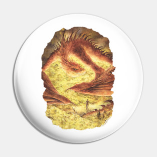 Smaug the Dragon - Tolkien illustration Pin