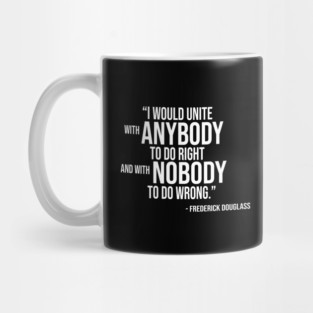 Frederick Douglass Quote (White Stacked Text) - Mug Design Mug