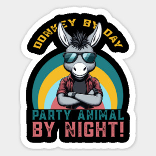 Cool Funny Donkey with Sunglasses - Ideal for Animal Lovers! Magnet
