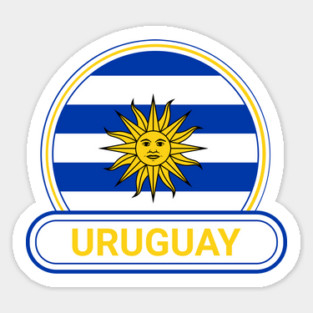 Uruguay Country Badge - Uruguay Flag Magnet