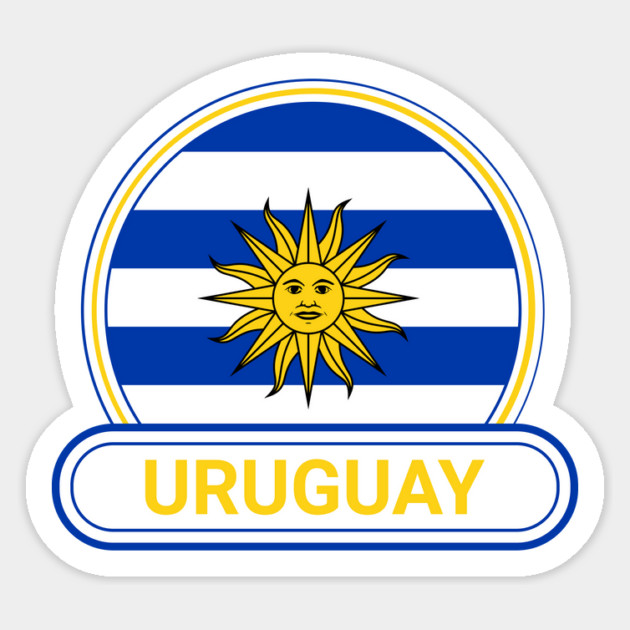 Uruguay Country Badge - Uruguay Flag Magnet by Yesteeyear