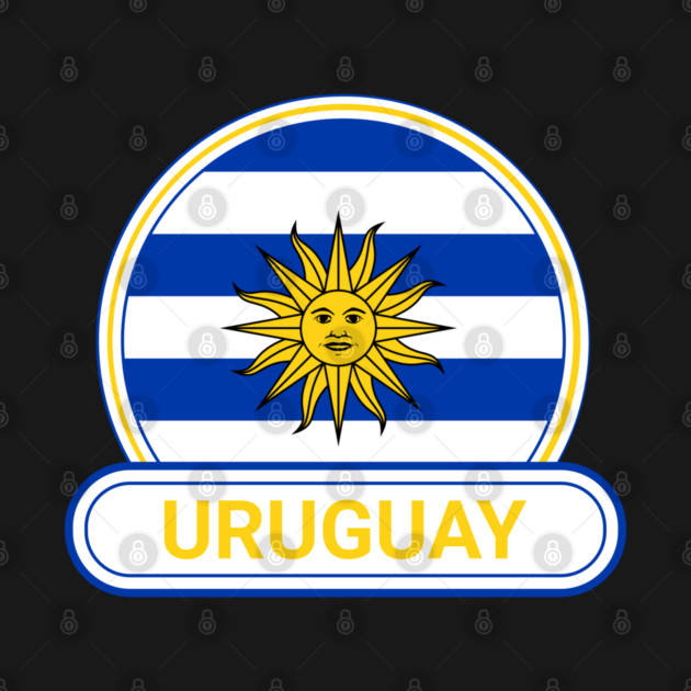 Uruguay Country Badge - Uruguay Flag by Yesteeyear