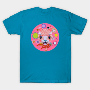 Pink Happy Cute Cat T-Shirt