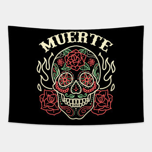 skull muerte Tapestry