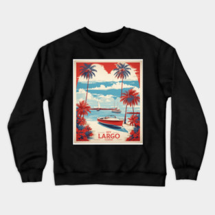 Key Largo Florida United States of America Tourism Vintage Poster Crewneck Sweatshirt