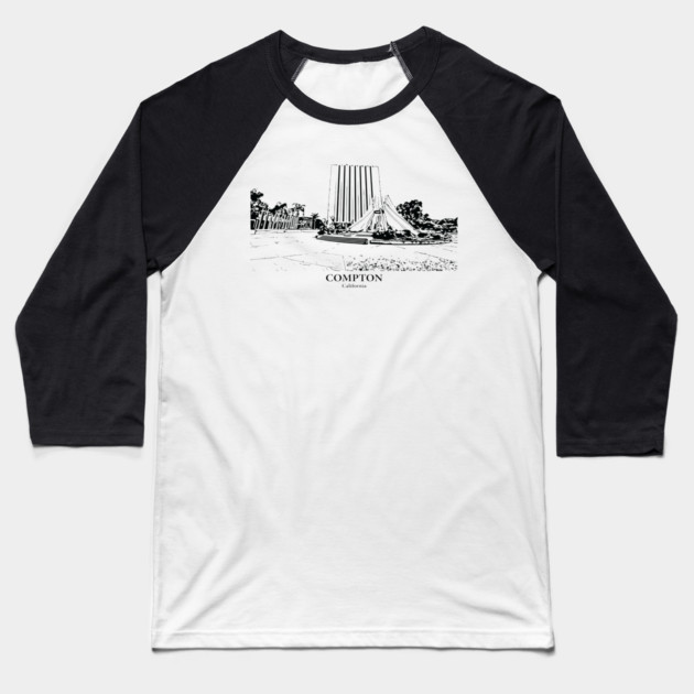 Compton - California Baseball T-Shirt by Lakeric