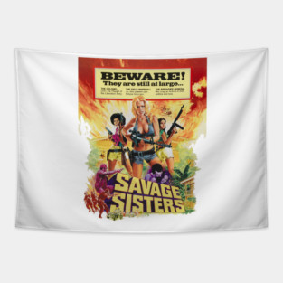 Savage Sisters Tapestry