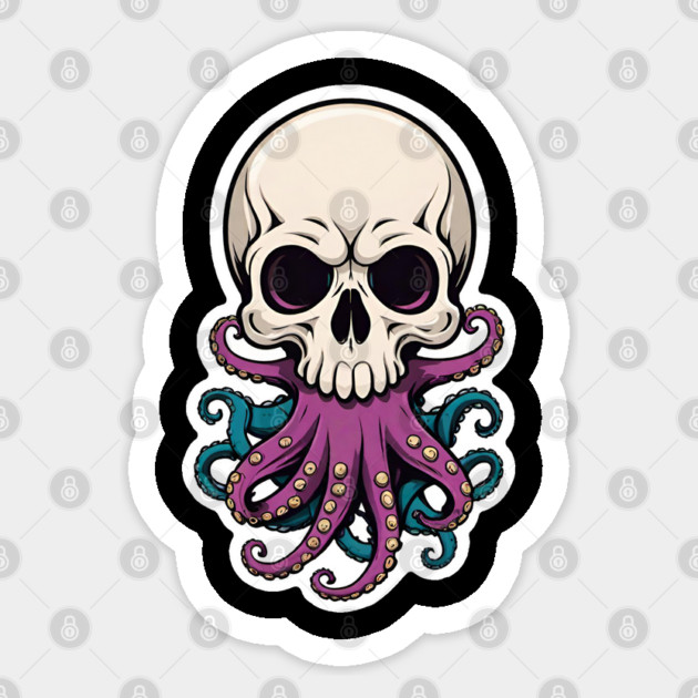 Octopus Skull 1 Sticker by Grave Digs