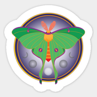 Luna Moth Sticker