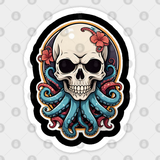 Octopus Skull 4 Sticker by Grave Digs