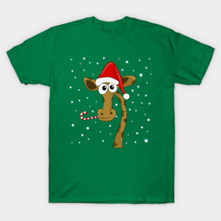 Christmas giraffe T-Shirt
