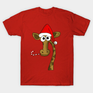 Christmas giraffe T-Shirt