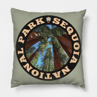 Sequoia National Park circle Pillow