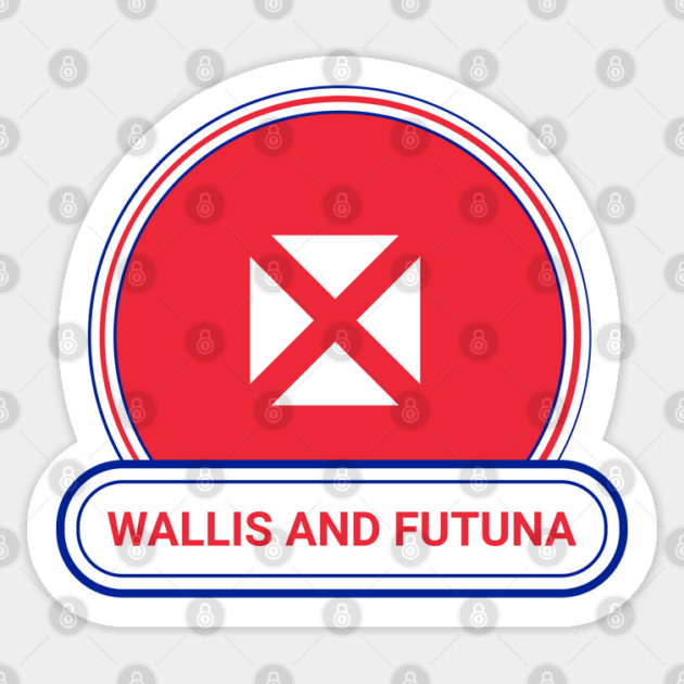Wallis and Futuna Country Badge - Wallis and Futuna Flag Sticker by Yesteeyear