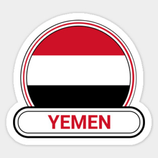 Yemen Country Badge - Yemen Flag Magnet