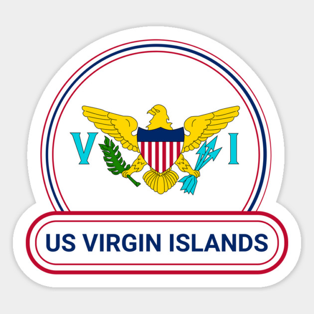 US Virgin Islands Country Badge - US Virgin Islands Flag Magnet by Yesteeyear