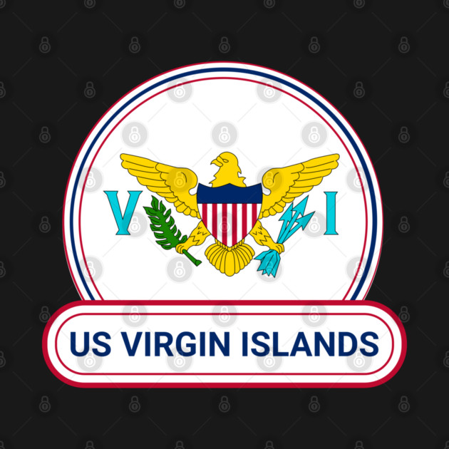 US Virgin Islands Country Badge - US Virgin Islands Flag by Yesteeyear