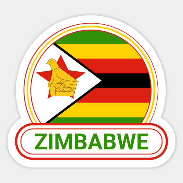 Zimbabwe Country Badge - Zimbabwe Flag Magnet by Yesteeyear