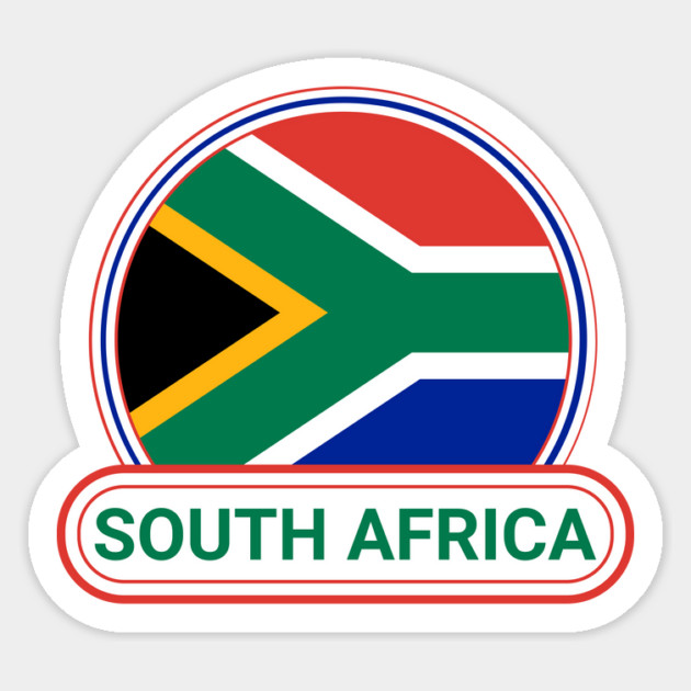 South Africa Country Badge - South Africa Flag Magnet by Yesteeyear