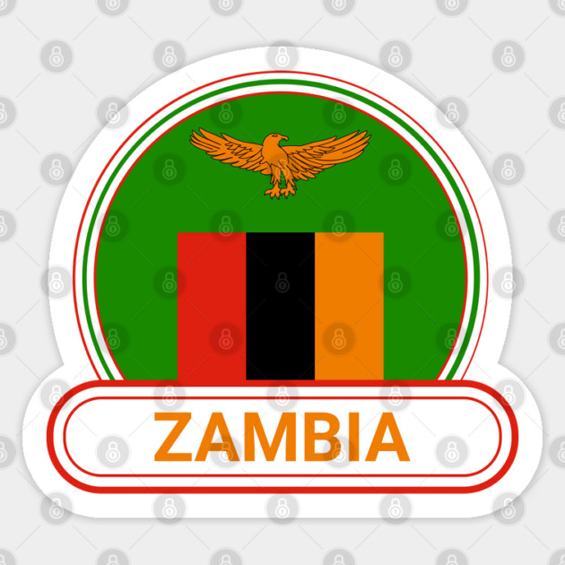 Zambia Country Badge - Zambia Flag Sticker by Yesteeyear