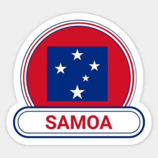 Samoa Country Badge - Samoa Flag Magnet