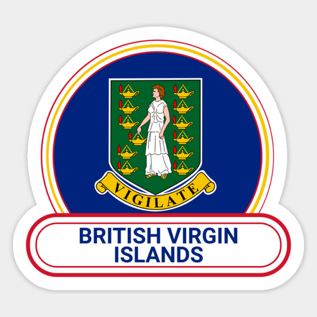 British Virgin Islands Country Badge - British Virgin Islands Flag Magnet by Yesteeyear