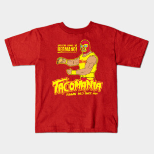 Tacos Luchador Cinco De Mayo Tacomania Kids T-Shirt