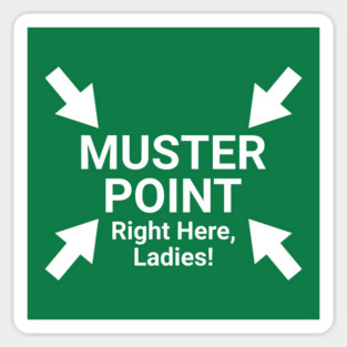 Cruise Wear Funny Muster Drill Muster Point Sign Cruise Sticker