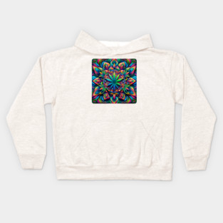 Psychedelic Cannabis Mandala Kids Hoodie